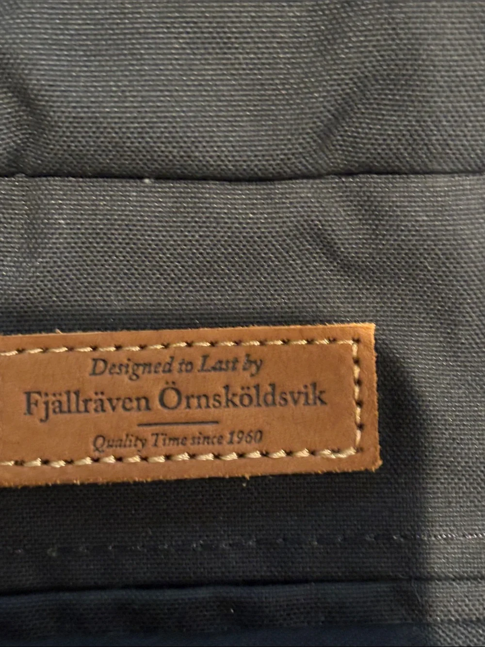 Fjallraven Black G-1000 Tote with Tan Leather Accents